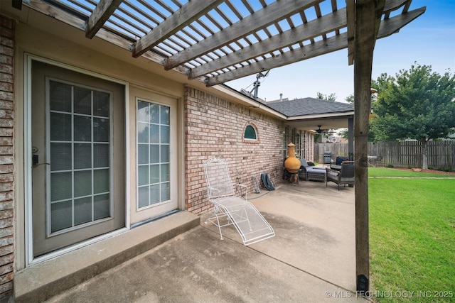 12708 E 78th St, Owasso, OK 74055 - view of patio / terrace with a pergola