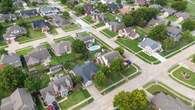 12708 E 78th St, Owasso, OK 74055 - aerial overview of property's location featuring nearby suburban area