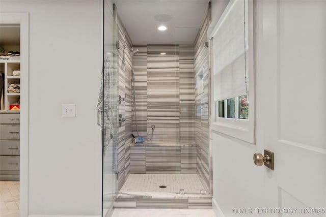 3918 S Evanston Ave, Tulsa, OK 74105 - full bath featuring a stall shower and recessed lighting