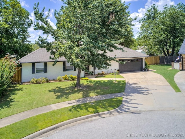 5610 S 75th E Pl, Tulsa, OK 74145 - view of front of property featuring driveway, a garage, roof with shingles, and brick siding