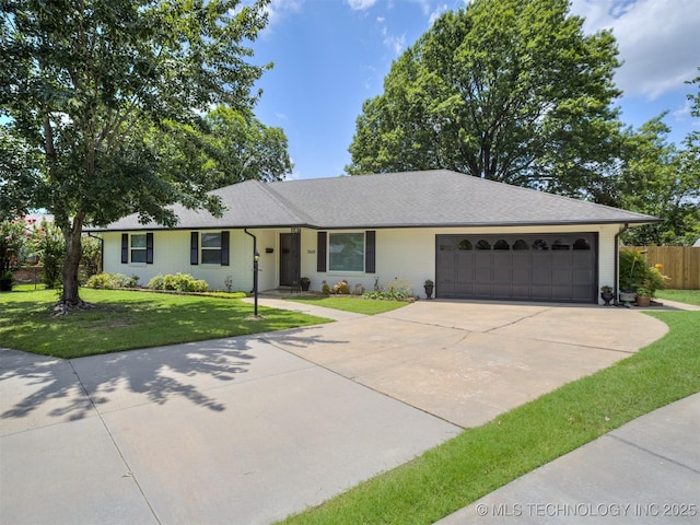 5610 S 75th E Pl, Tulsa, OK 74145 - ranch-style home featuring driveway, an attached garage, and a shingled roof