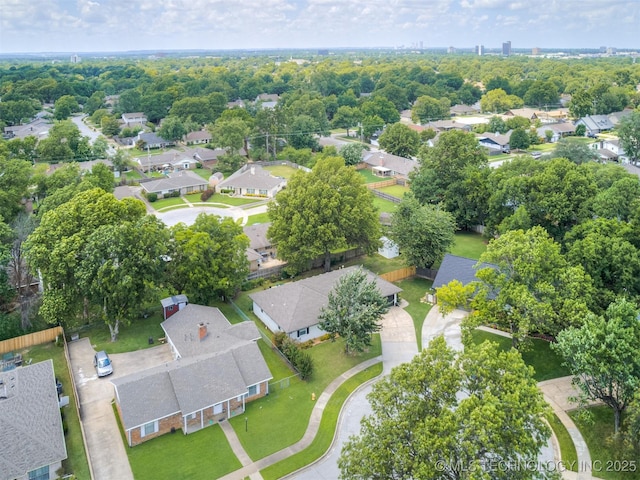 5610 S 75th E Pl, Tulsa, OK 74145 - aerial overview of property's location with nearby suburban area