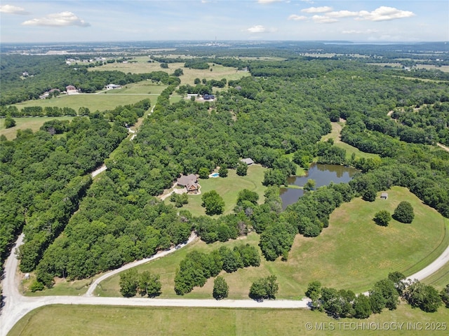7355 E 453rd Rd, Claremore, OK 74017 - drone / aerial view of a large body of water