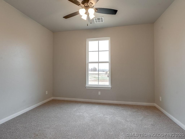 12098 County Road 3513th Loop, Ada, OK 74820 - carpeted spare room with ceiling fan and baseboards