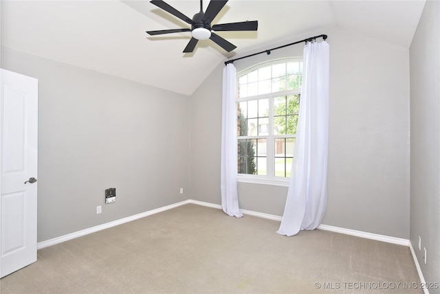 1004 E Fargo St S, Broken Arrow, OK 74012 - additional living space with lofted ceiling, light carpet, and a ceiling fan