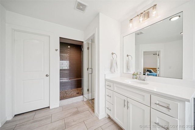 7383 S 288th E Ave, Broken Arrow, OK 74014 - bathroom with vanity, a stall shower, and ensuite bathroom