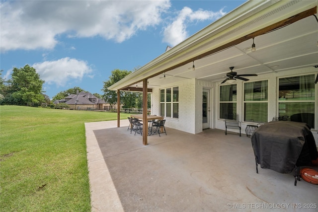 7383 S 288th E Ave, Broken Arrow, OK 74014 - view of patio featuring a ceiling fan