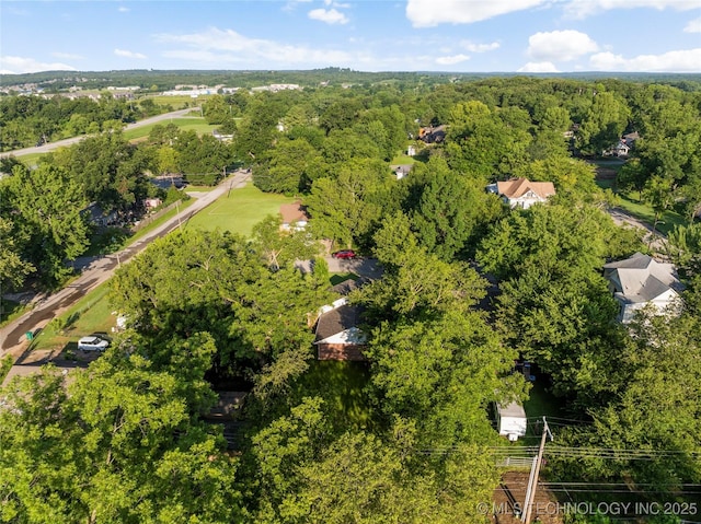 715 S Muskogee St, Sapulpa, OK 74066 - bird's eye view of a heavily wooded area