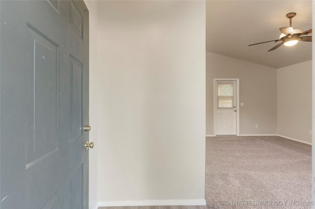 715 S Muskogee St, Sapulpa, OK 74066 - carpeted spare room with ceiling fan and vaulted ceiling