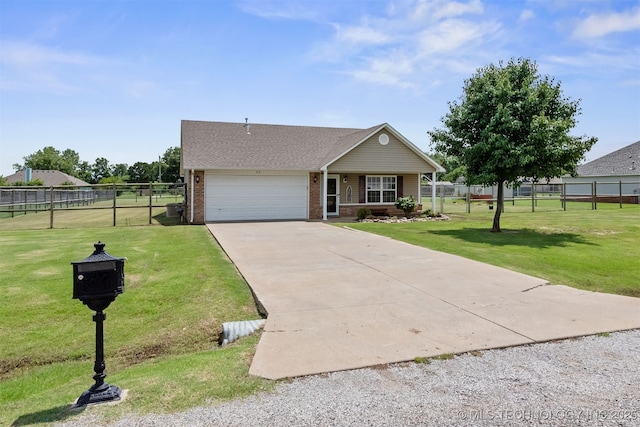 24 Faye Ave, Inola, OK 74036 - view of front facade featuring driveway, brick siding, an attached garage, and a shingled roof