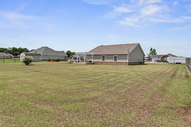 24 Faye Ave, Inola, OK 74036 - fenced backyard featuring a pergola