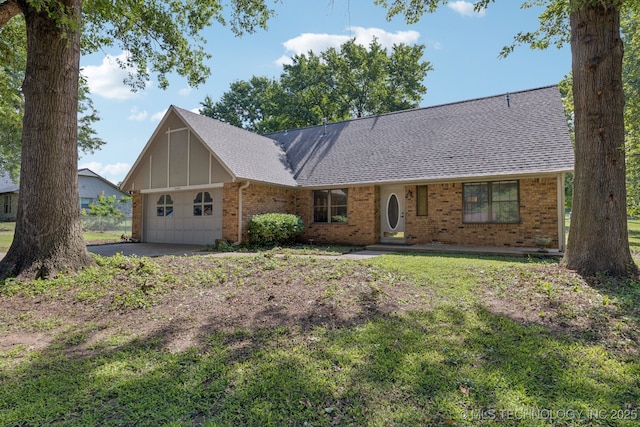 10421 S 197th E Ave, Broken Arrow, OK 74014 - view of front of house with a garage, brick siding, roof with shingles, and board and batten siding