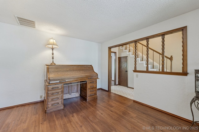 10421 S 197th E Ave, Broken Arrow, OK 74014 - office featuring wood finished floors and a textured ceiling