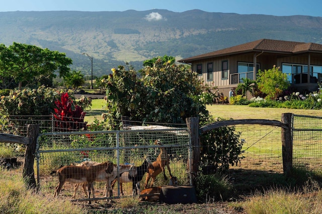 property view of mountains with a rural view