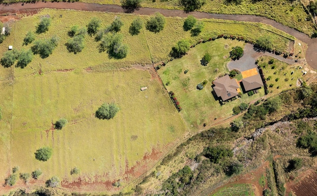 drone / aerial view featuring a rural view