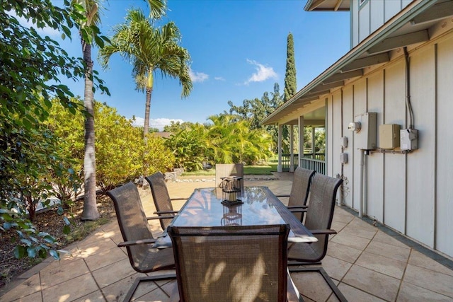 view of patio / terrace featuring outdoor dining area