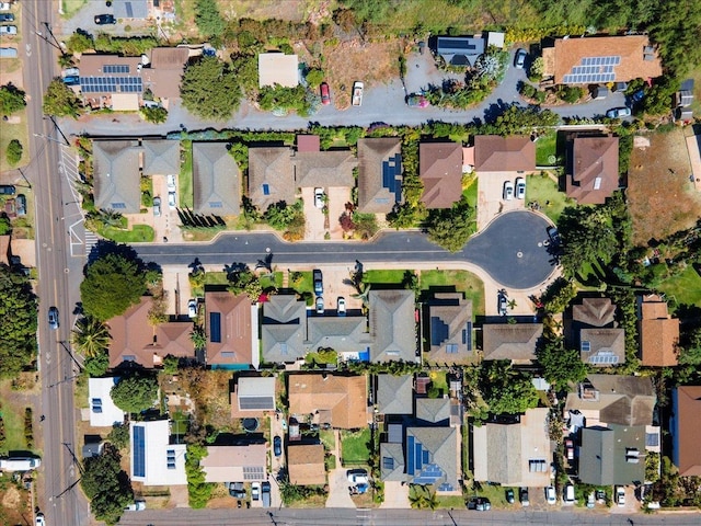 bird's eye view featuring a residential view