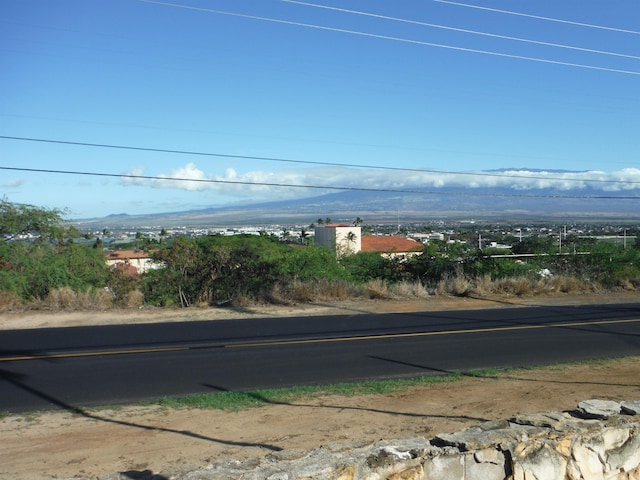 view of street with a mountain view