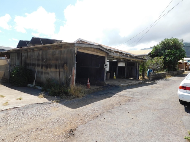 view of outdoor structure