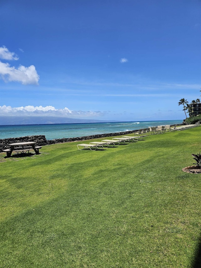 3785 Lower Honoapiilani Rd Unit 103, Lahaina, HI 96761 - view of grassy yard featuring a water view