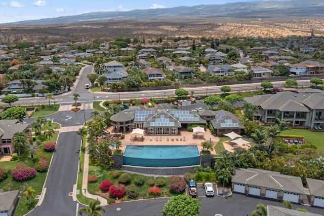 28 Hauwahine Ln Unit F203, Kihei, HI 96753 - aerial view of residential area with a pool and a mountain backdrop