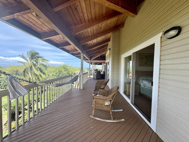 view of wooden terrace