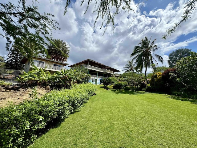 view of green lawn