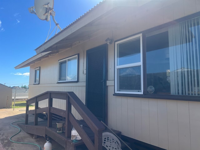 view of home's exterior featuring a patio area