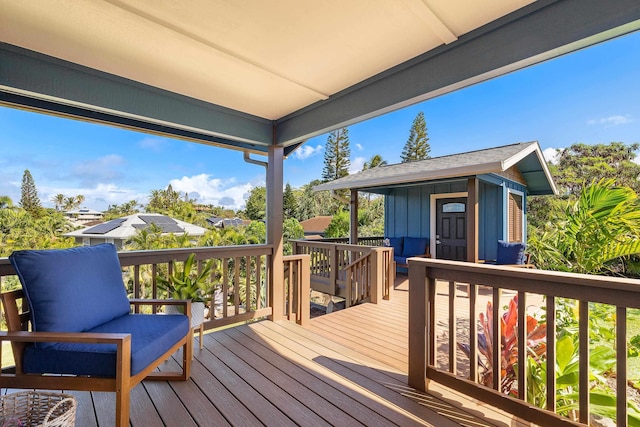 view of wooden deck