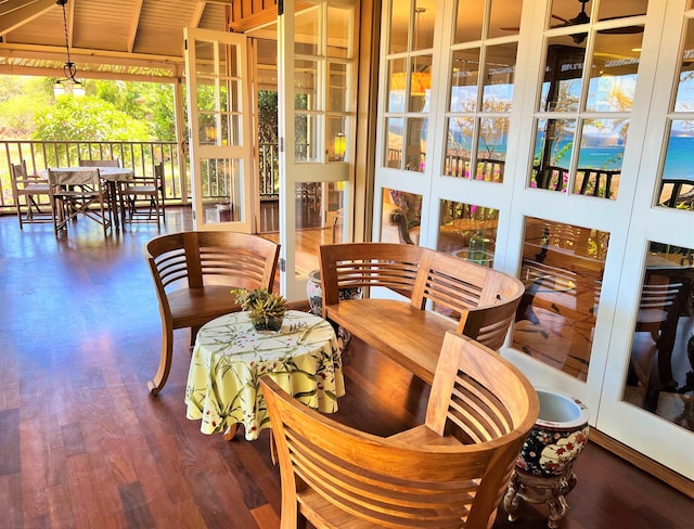 view of sunroom / solarium