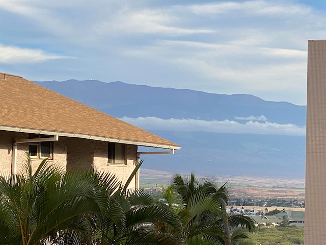 view of water feature with a mountain view