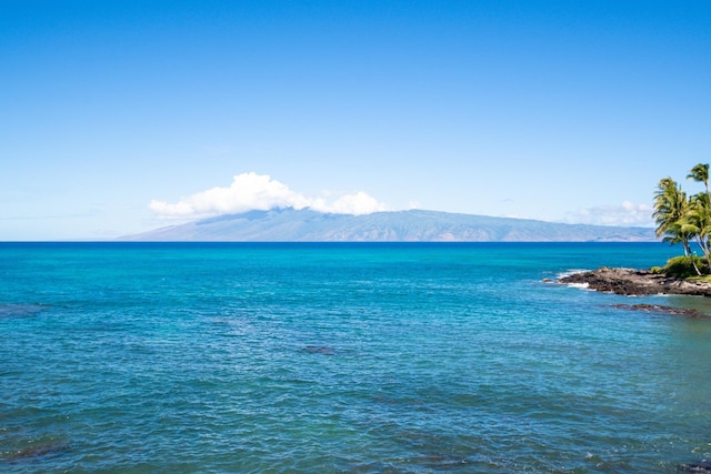 water view with a mountain view