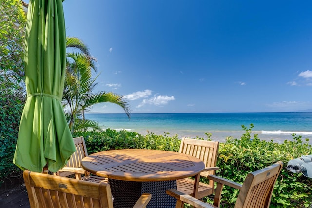 water view featuring a view of the beach