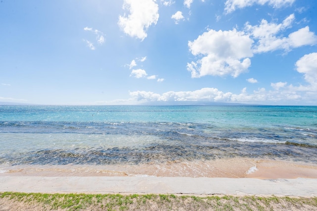 water view with a view of the beach