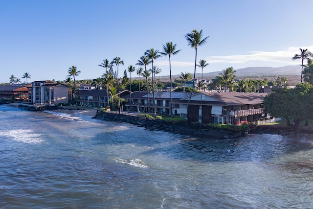 property view of water with a mountain view