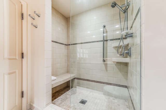 bathroom with an enclosed shower