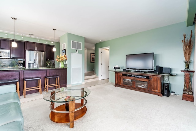 view of carpeted living room