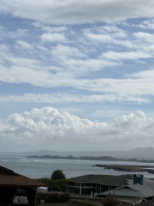 property view of water featuring a mountain view