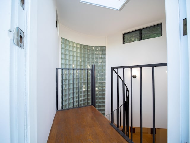 hall featuring wood-type flooring