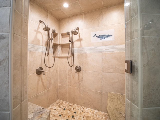 bathroom featuring an enclosed shower