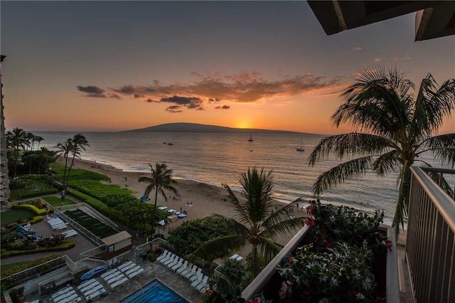 water view with a beach view