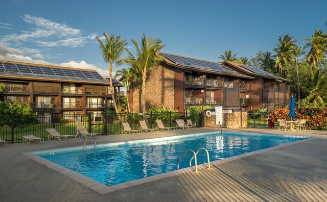 view of pool featuring a patio area