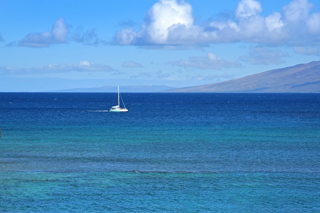 water view with a mountain view