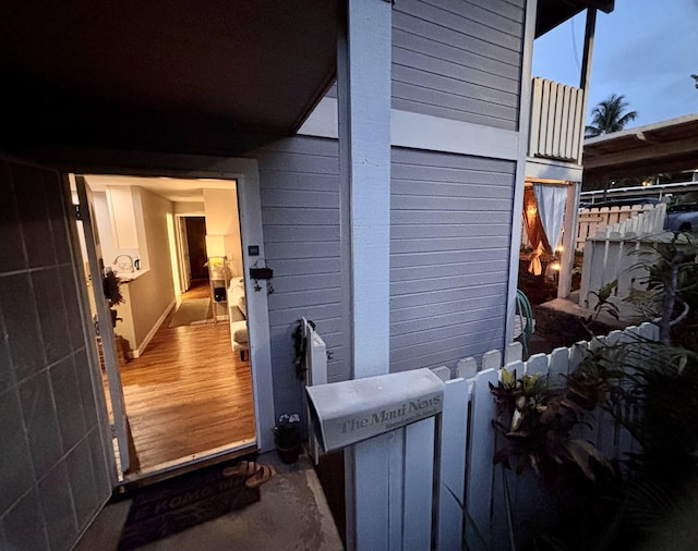 view of entrance to property