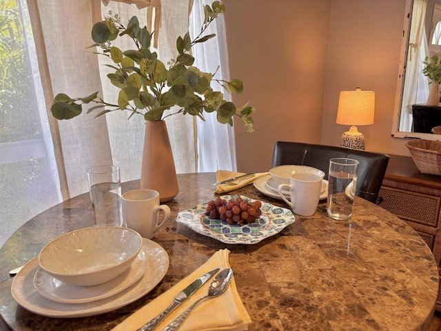 view of dining space