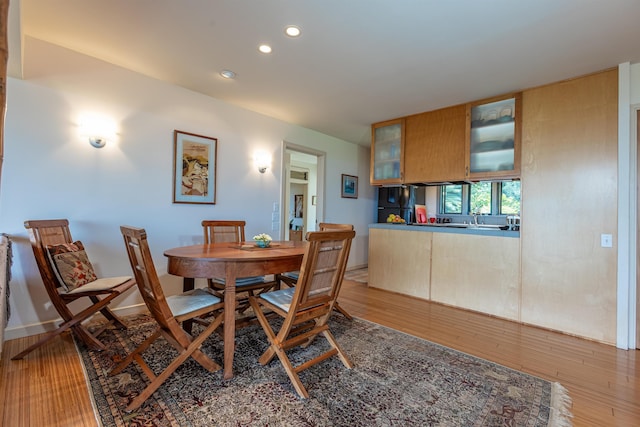 1195 Omaopio Rd Unit A, Kula, HI 96790 - dining space featuring light wood-type flooring and recessed lighting
