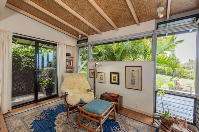 1195 Omaopio Rd Unit A, Kula, HI 96790 - living area featuring wood finished floors and baseboards