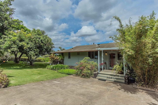 1195 Omaopio Rd Unit A, Kula, HI 96790 - view of front of home with a front yard