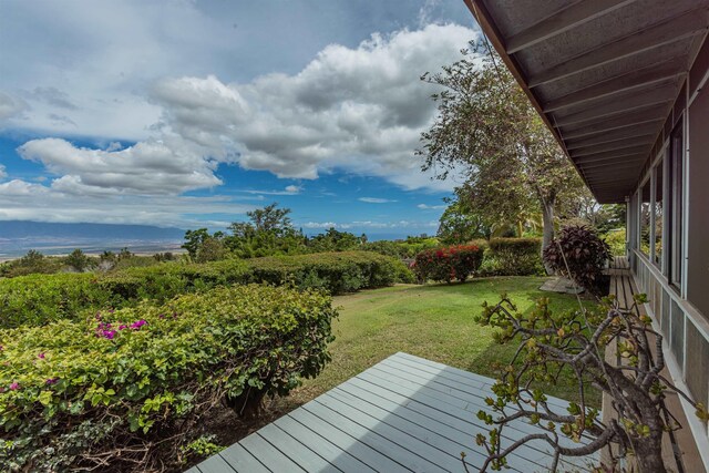 1195 Omaopio Rd Unit A, Kula, HI 96790 - deck with a lawn