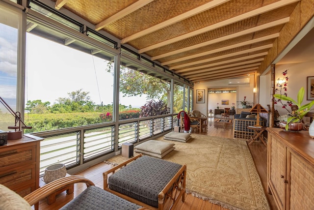 1195 Omaopio Rd Unit A, Kula, HI 96790 - sunroom with a wall mounted AC